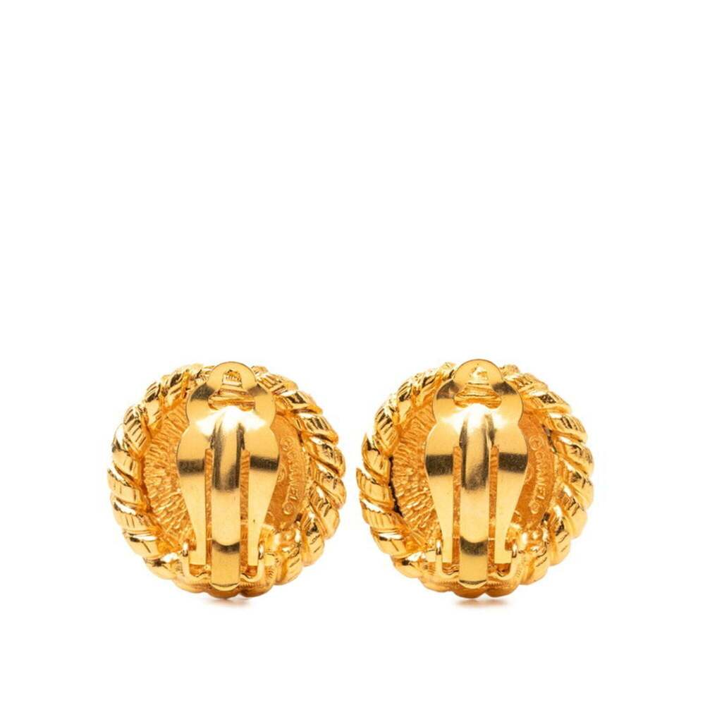 CHANEL Gold Logo Earrings - Picture 2 of 3